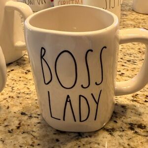 Rae Dunn Boss Lady White Ceramic Mug